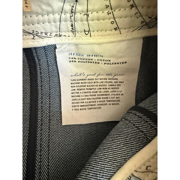 NWT Anthropologie Leifsdottir Gold Button Military Denim Mini Skirt Sz 6 - Picture 3 of 10